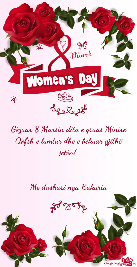 Gëzuar 8 Marsin dita e gruas Minire