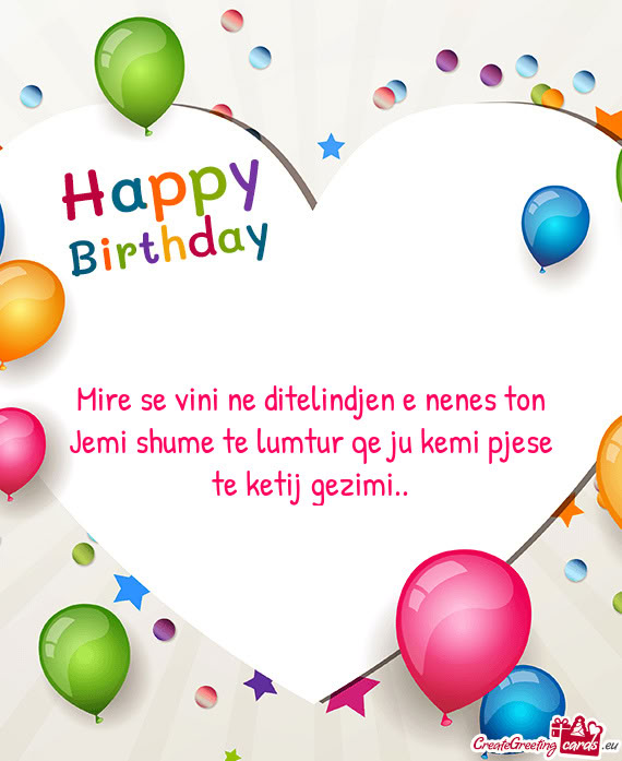 Jemi shume te lumtur qe ju kemi pjese te ketij gezimi