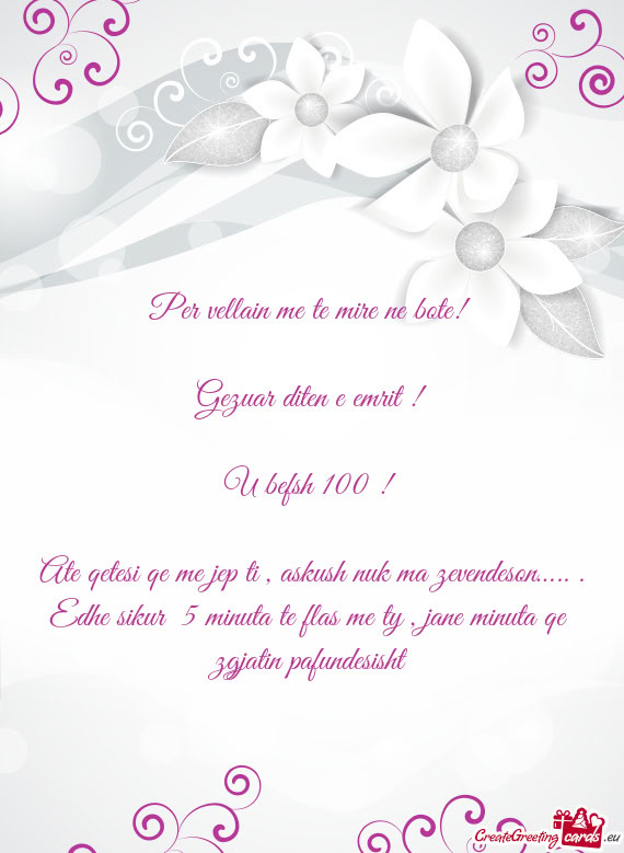 Per vellain me te mire ne bote