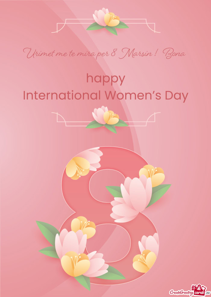 Urimet me te mira per 8 Marsin ! Bona